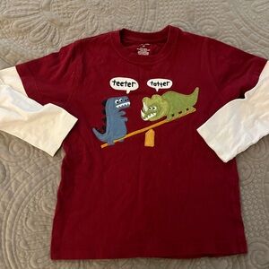 Gymboree Red Dinosaur Teeter Totter Long Sleeve Tee